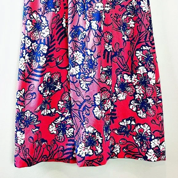 2/$30 Talbots Floral Coral Shift Dress 2 - Picture 5 of 6